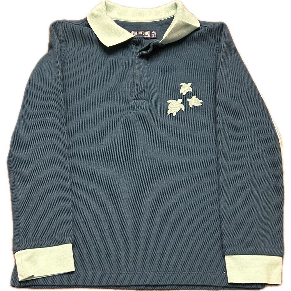 Vilebrequin Teal Aqua Blue‎ Collared Polo Shirt Boys Size 10